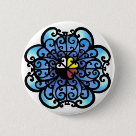 "Deepest Ocean" Pin Ronde Button 5,7 Cm (Voorkant)