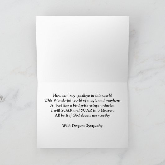 Deepest Sympathcard Kaart (Binnen)