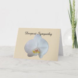 Deepest Sympathcard white orchid Kaart