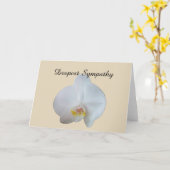 Deepest Sympathcard white orchid Kaart (Gele Bloem)