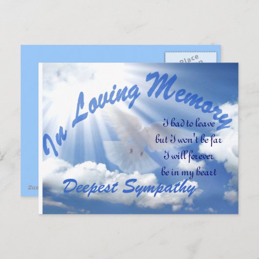 Deepest sympathie_ briefkaart (Voorkant / Achterkant)