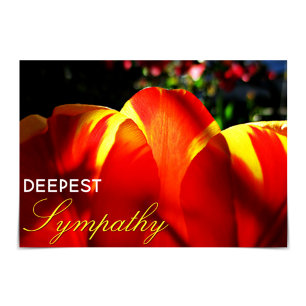 "Deepest sympathie" die Tulip Kaart gloeit