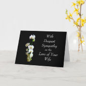 Deepest sympathie voor vrouw White Orchids Card Kaart (Gele Bloem)
