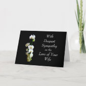 Deepest sympathie voor vrouw White Orchids Card Kaart (Voorkant)