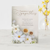 Deepest Sympathies Floral Comfort Card Kaart (Gele Bloem)