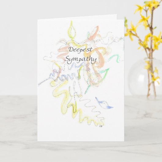 "Deepest" Sympathy Card Kaart (Gele Bloem)
