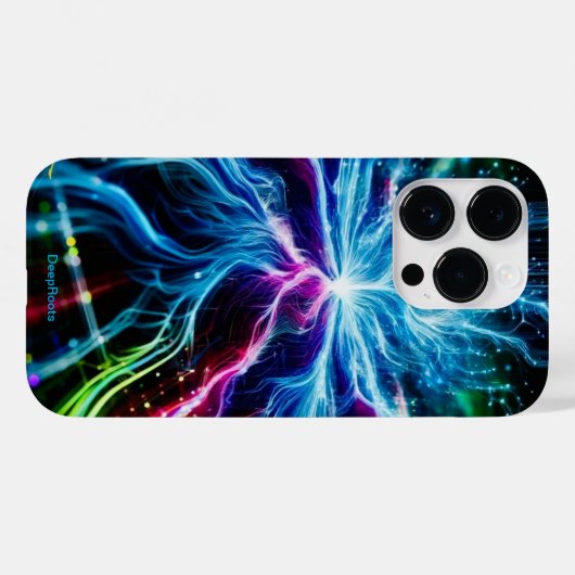 DeepRoots een digitale wereld in cyberspace Case-Mate iPhone Case (Achterkant (horizontaal))