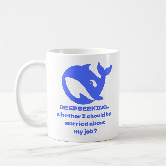 DEEPSEEK bewerkbare tekst op maat Koffiemok (Links)