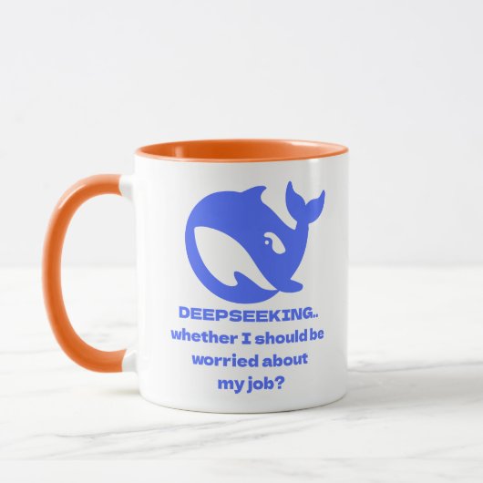 DEEPSEEK bewerkbare tekst op maat Mok (Links)