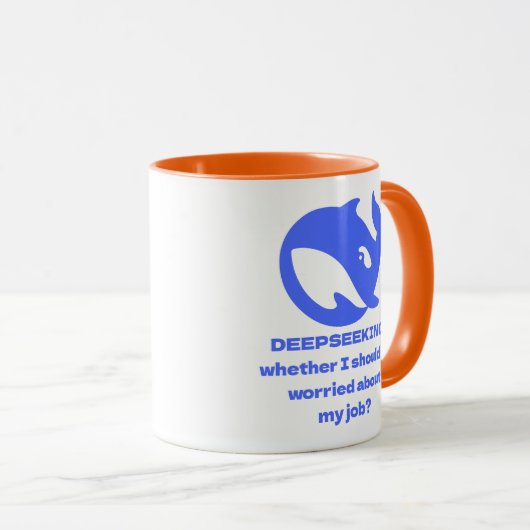 DEEPSEEK bewerkbare tekst op maat Mok (Voorkant rechts)
