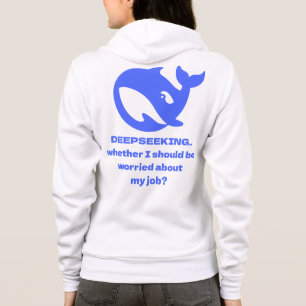 DEEPSEEK voor- en achterkant  tekst afdrukken Hoodie