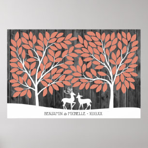 Deer - 150 Signature Guest Book Alternative Poster