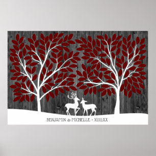 Deer - 200 Signature Guest Book Alternative Poster