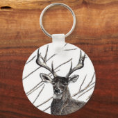 Deer 2,25-inch Basic Button Sleutelhanger (Voorkant)