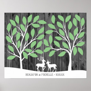 Deer - 50 Signature Guest Book Alternative Poster