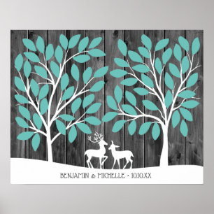 Deer - 75 Signature Guest Book Alternative Poster