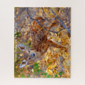 Deer aan Big Bend Texas. Kerstgroeten Legpuzzel (Verticaal)