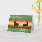 Deer afbeelding for Birthday wenskaart Kaart (Gele Bloem)