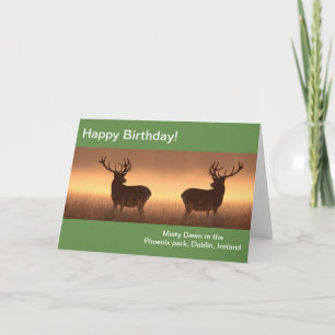 Deer afbeelding for Birthday wenskaart Kaart
