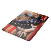 Deer American Flag Blanket, Badmat (Gekanteld)