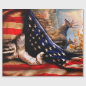 Deer American Flag Blanket, Cadeaupapier (Vlak)
