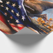 Deer American Flag Blanket, Cadeaupapier (Hoek)