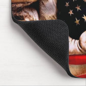 Deer American Flag Blanket, Muismat (Hoek)