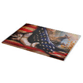 Deer American Flag Blanket, Snijplank (Hoek)
