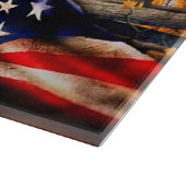 Deer American Flag Blanket, Snijplank (Hoek)