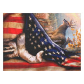 Deer American Flag Blanket, Tafelkleed (Voorkant (Horizontaal))