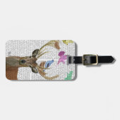 Deer and Birds Nests Pastel Shades Bagagelabel (Voorkant horizontaal)