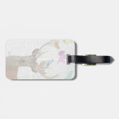 Deer and Birds Nests Pastel Shades Bagagelabel (Achterkant horizontaal)