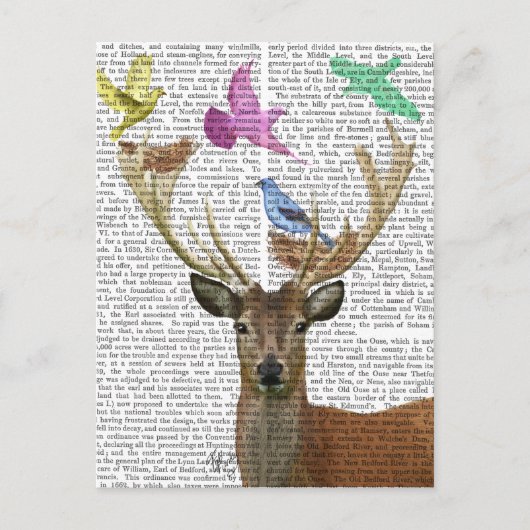 Deer and Birds Nests Pastel Shades Briefkaart (Voorkant)