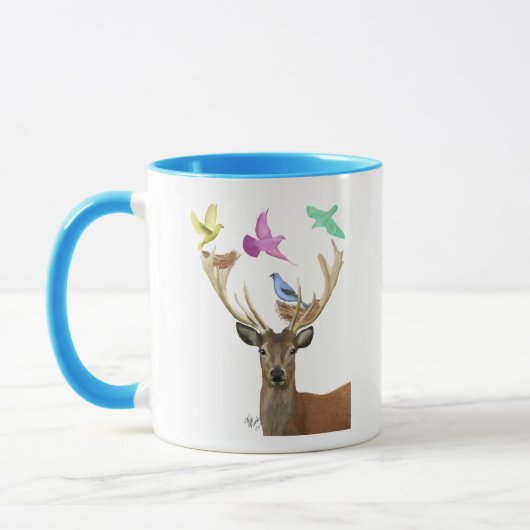 Deer and Birds Nests Pastel Shades Mok (Links)