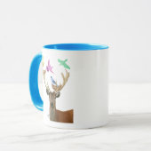 Deer and Birds Nests Pastel Shades Mok (Voorkant links)