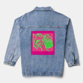 Deer and Its Magic Pearl Pouch Denim Jacket (Achterkant)