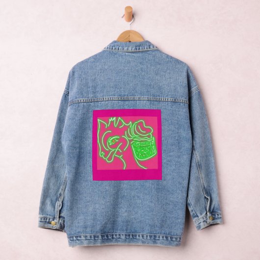 Deer and Its Magic Pearl Pouch Denim Jacket (Hangar)