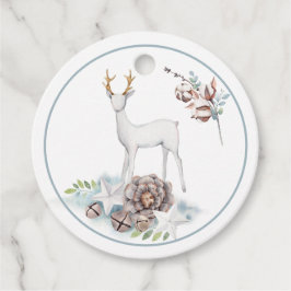 Deer and Kerstdecorations in Pastels Bedankjes Labels