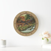 Deer and Stream Waterfall Tan Grote Klok (Huis)