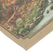 Deer and Stream Waterfall Tan Medium Tafelloper (Hoek)