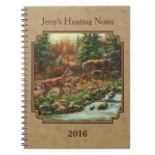 Deer and Stream Waterfall Tan Notitieboek (Voorkant)