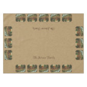 Deer and Stream Waterfall Tan Tafelkleed (Voorkant (Horizontaal))