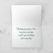 Deer and White Birches Holiday Kaart (Binnen)