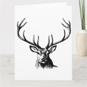 Deer Animal Antlers Natuur Wildlife Horns Head Pos Bedankkaart (Voorkant)