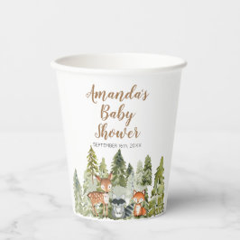 Deer Animal avonture Camper Mountain Forest Paper Papieren Bekers