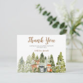 Deer Animal avontuur Camper Baby shower Bedankkaart (Staand voorkant)