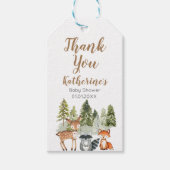 Deer Animal avontuur Camper Baby shower Dank u wel Cadeaulabel (Voorkant)