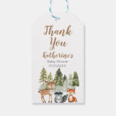 Deer Animal avontuur Camper Baby shower Dank u wel Cadeaulabel (Achterkant)