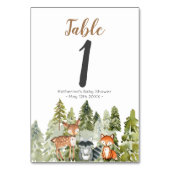 Deer Animal avontuur Camper Baby shower Kaart (Achterkant)