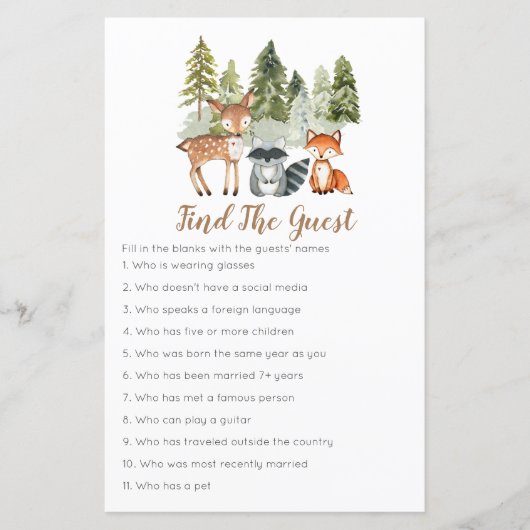 Deer animal avventure Woodland vindt het gastspel (Voorkant)